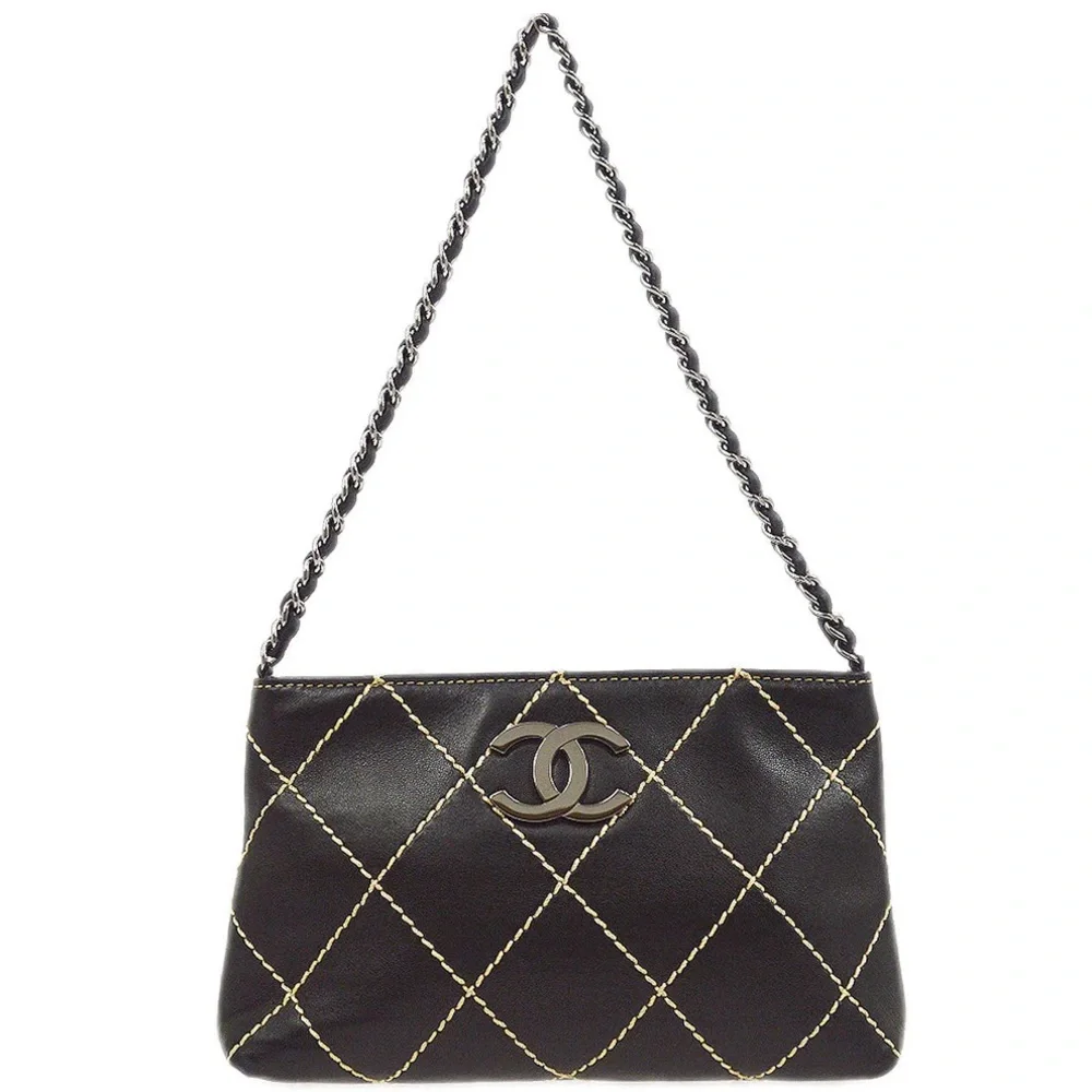 CHANEL Wild Stitch Mini Bag | Black Lambskin | 2004–2005 | Authentic